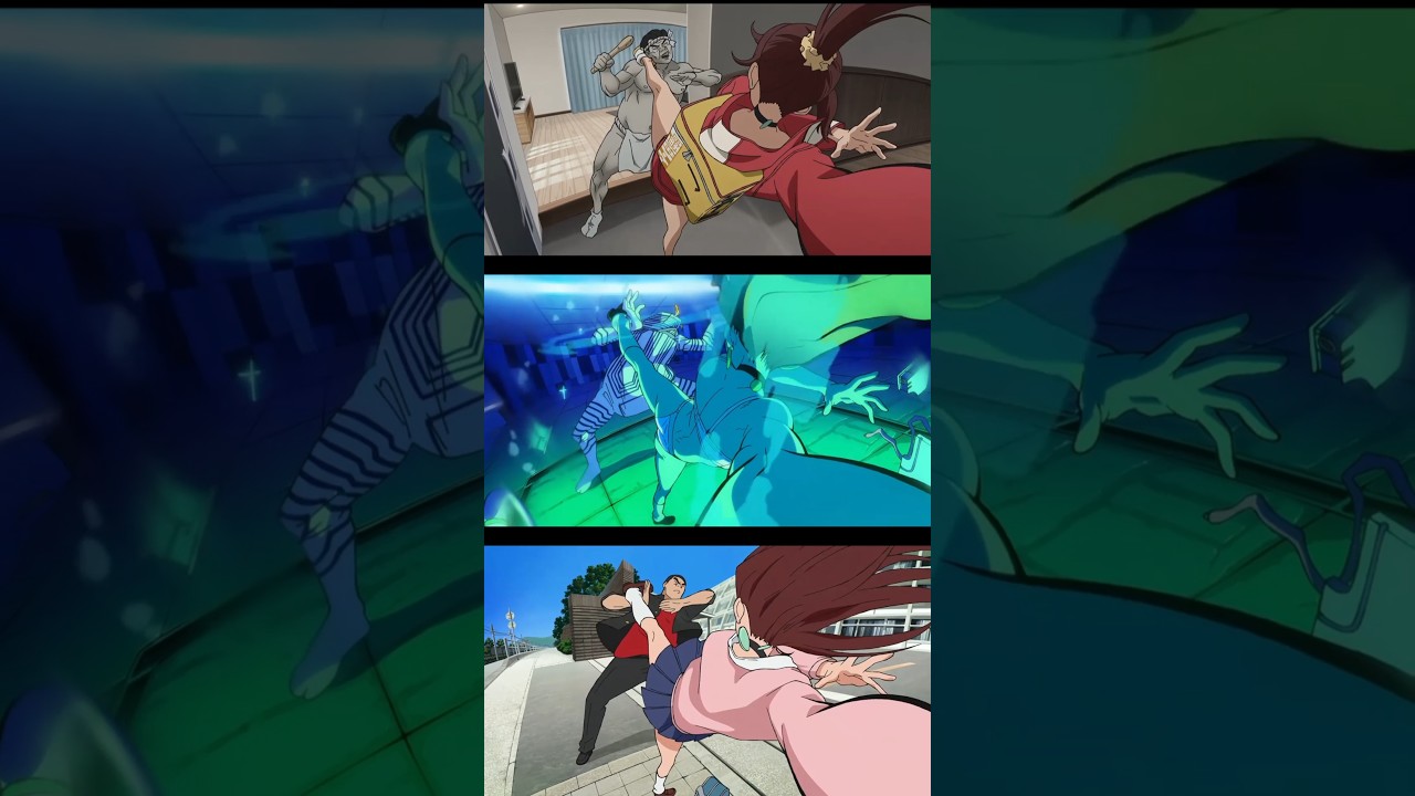 Evolution of Momo's Kicking in DanDaDan 