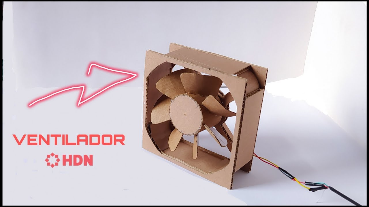 entrega Pickering Espíritu Como hacer un Ventilador casero con cartón [How to make a cardboard fan] -  En su hogar - YouTube