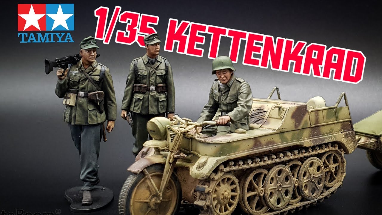 Tamiya 1/35 Kettenkraftrad and Figures, New Tool