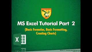 Microsoft Excel Tutorial - Part 2 (Tagalog-English)