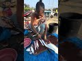 Expert Fish Cutter Is Using A Traditional Knife To Slice The Large Fish
