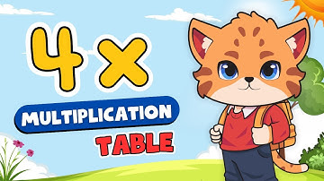 Kids Educational Videos | Kindergarten and Elementary Math, | Multiplication Table | Four Times |4X
