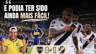 Vasco dá baile tático no Boca mas quase se enrola