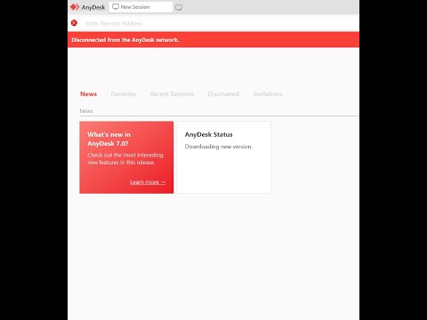 Отключен от сети Anydesk / disconnected from the anydesk network
