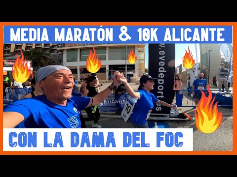 MEDIA MARATÓN & 10K AGUAS DE ALICANTE. Corriendo con la Dama del Foc. Domingo, 20 de febrero de 2022