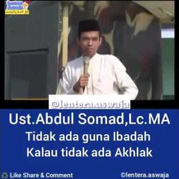 Ceramah 1 menit - USTADZ ABDUL SOMAD Lc.MA