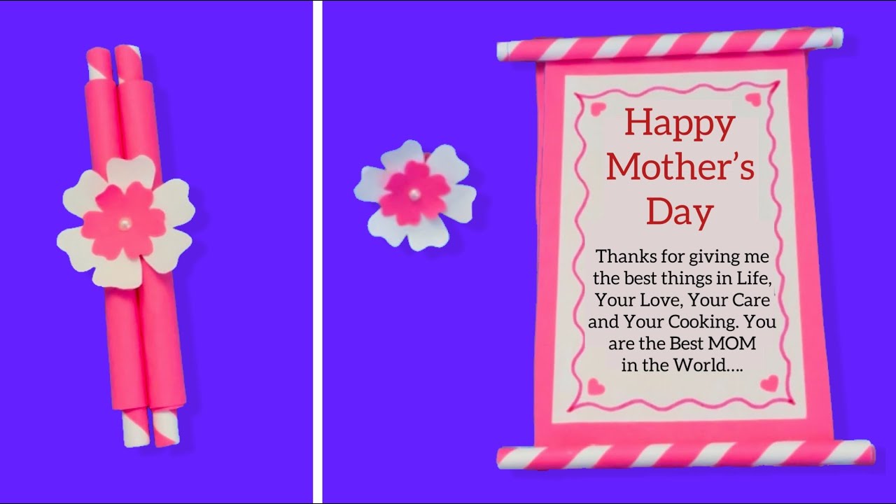 Easy mothers day gift idea from paper / last minute Mother’s Day card