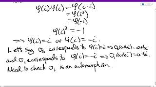 Chapter 1, Classical Algebra, Conjugation Mapping is an Automorphism of Q(i)
