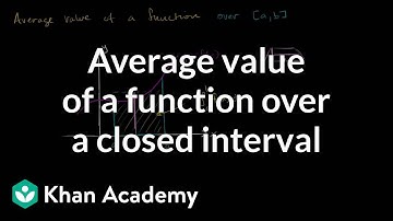 Average value over a closed interval | AP Calculus AB | Khan Academy