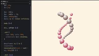Double Ball Helix With Css Variables