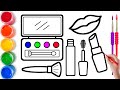 Bolalar uchun kosmetika rasmini chizish Draw a cosmetics for children Рисуем косметика для детей