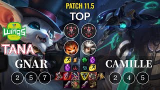 JAG TaNa Gnar vs Camille Top - KR Patch 11.5
