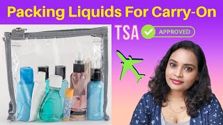 How To Pack Liquids In CarryOn Baggage | TSA 311 Liquid Rule For Hand Luggage