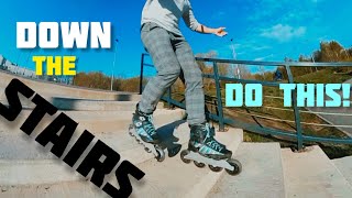 How to go down the stairs without falling || Easy method