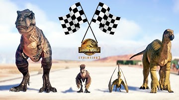 DINOSAUR SPEED RACE - RANKING THE FASTEST DINOSAUR IN JURASSIC WORLD EVOLUTION 2