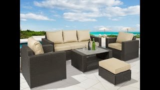 SKY2643 Best Choice Products 7pc Outdoor Patio Sectional PE Wicker Furniture Sofa Set