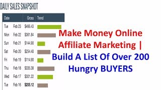 Make money online affiliate marketing | build a list of over 200
hungry buyers