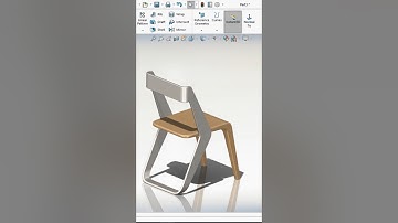 Chair in Solidworks. Watch the full video tutorial on my YouTube channel. #solidworks #design