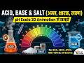 Acid, Base &amp; Salt (अम्ल, क्षारक और लवण) | pH Scale in 3D Animation | Chemistry for SSC &amp; JSSC