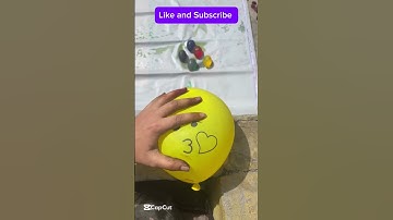 Will a big balloon explode if it rolls down from height #asmr #balloon #colors #shorts