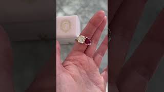 Famous Incredible custom ruby & moissanite engagement ring Profile