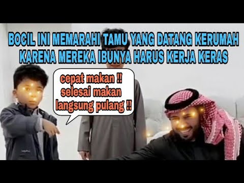 VIRAL VIDEO BOCIL ARAB MEMARAHI TAMU DIRUMAHNYA KARENA TERLALU SAYANG IBU