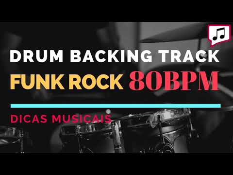 Rock Funk 80BPM | Drum Backing Track - Playback Bateria