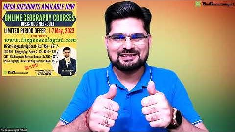 Best geography optional online course-ugc net jrf- cuet - thegeoecologist