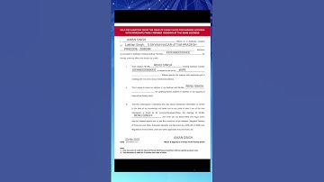 self declaration form for Aadhar card address change | Aadhar self declaration form #shorts