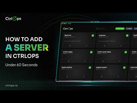 How to Add a Server in CtrlOps (SSH Connection in Seconds)