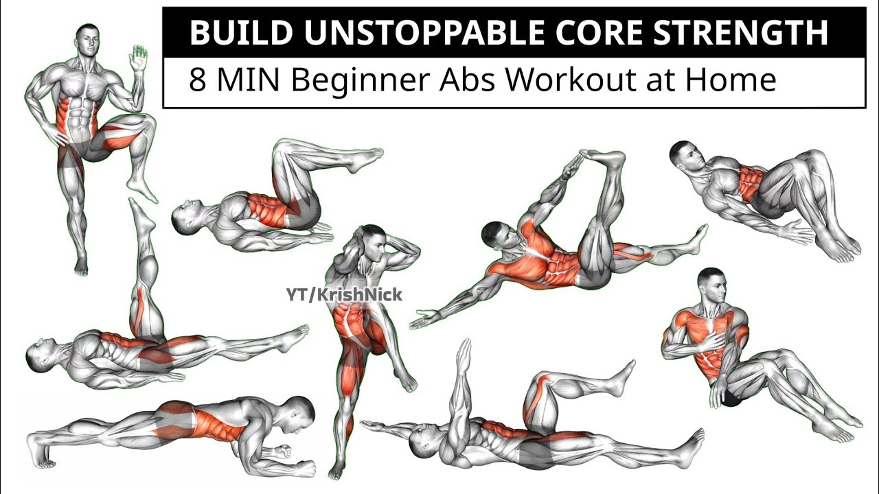 BUILD UNSTOPPABLE CORE STRENGTH | 8 MIN Beginner Abs Workout at Home ...