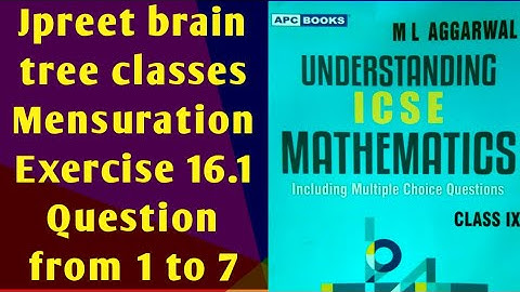 #class 9#mlaggarwal#viralvideo chapter 16 #mensuration exercise 16.1 question 1,2,3,4,5,6,7#jpreet