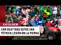 Impactante lesión de Cam Skattebo durante el juego