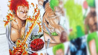 Drawing Zoro in Different Devil Fruit Power | One Piece | ワンピース