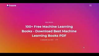 100 Books Ml Ai Dl Free Download Machine Learning Free Book Download