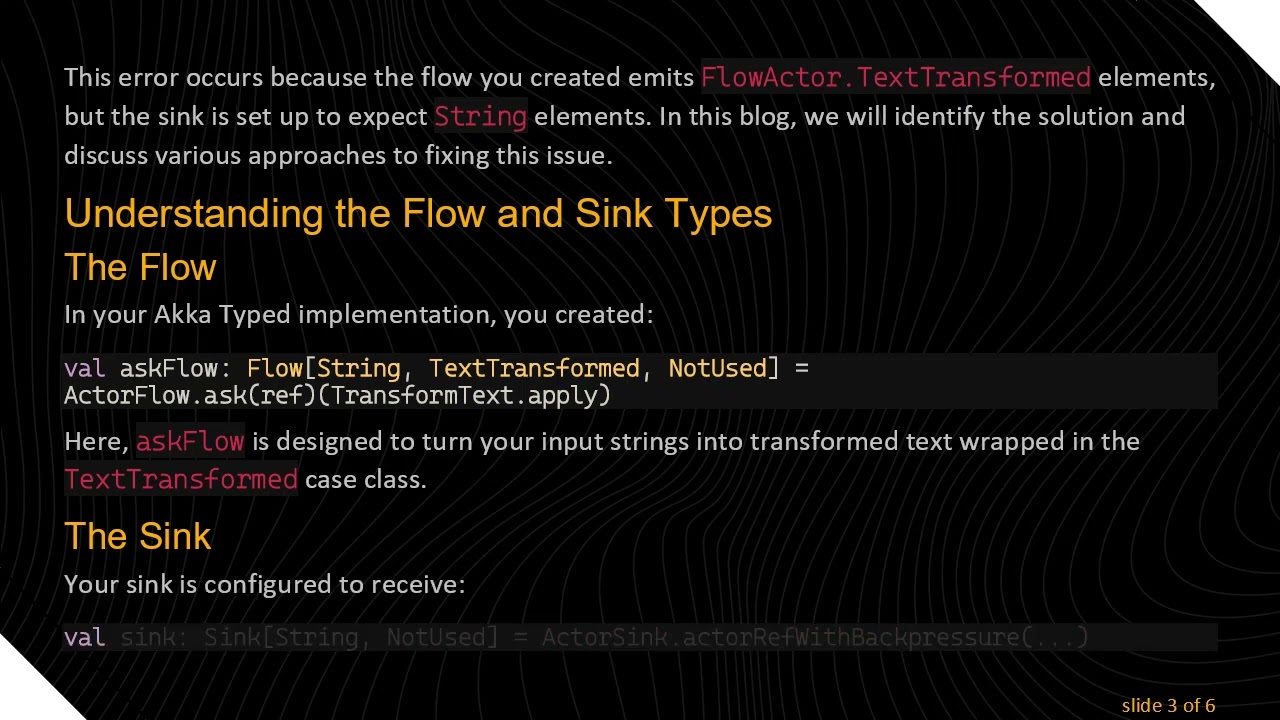 How to Resolve akka.stream.Graph Sink Error in Akka Streams using Akka Typed
