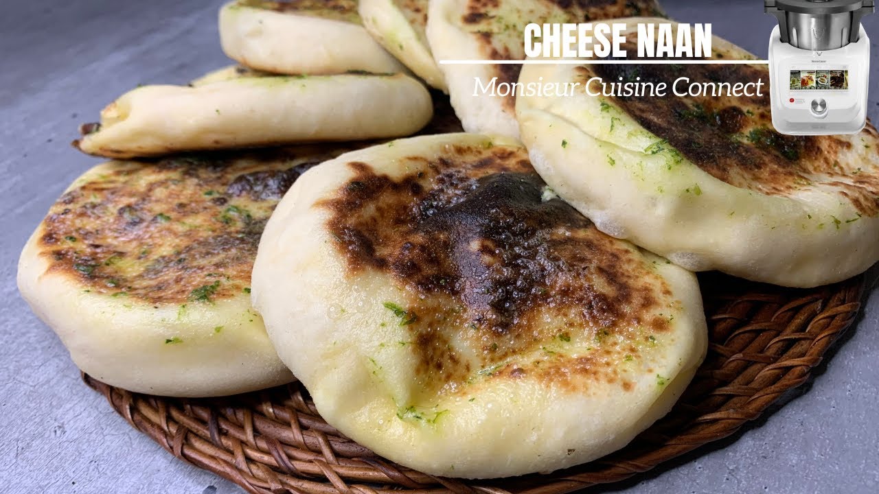 Cheese Naan inratable et facile au Monsieur Cuisine Connect MCC #cheesenaan #mcc