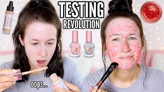 TESTING *NEW* REVOLUTION BEAUTY... (Makeup, Skincare, Nails)