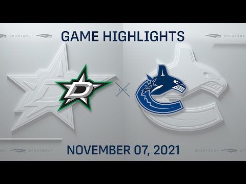 NHL Highlights | Stars vs. Canucks - Nov. 7, 2021