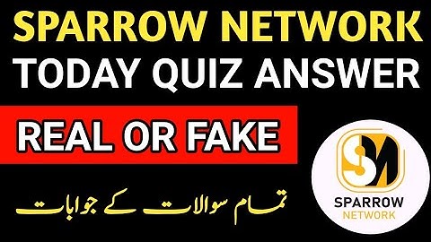 Sparrow Network kyc process|Today Sparrow Network Quiz Answer|Sparrow Network Real or Fake|