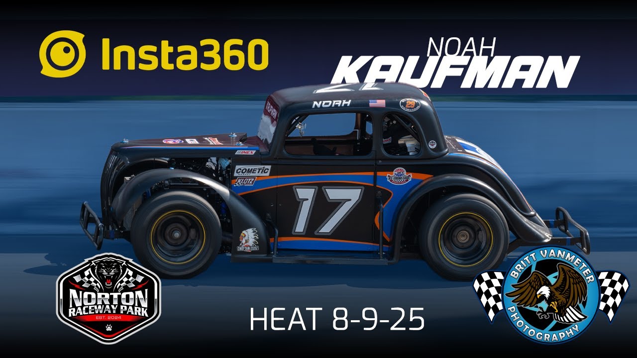 Noah Kaufman Heat Race Norton Raceway Park Legend Car 8-9-25 - YouTube