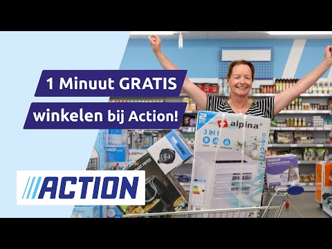 Marijke mag 1 minuut GRATIS winkelen bij ACTION! ???