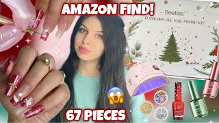 I Unboxed the Beetles 67 Piece Christmas Gel Nail Kit From AMAZON… Is It WORTH It?! 🎄✨