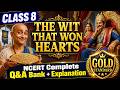 Class 8 English Chapter 1  The Wit That Won Hearts  NCERT Complete Q&amp;A Bank + Explanation