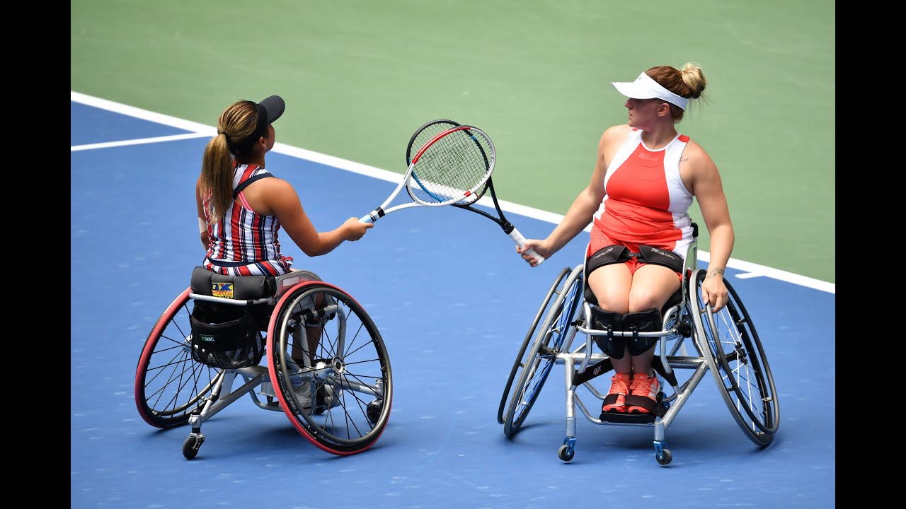 Yui Kamiji and Jordanne Whiley match point and celebration US Open 2020