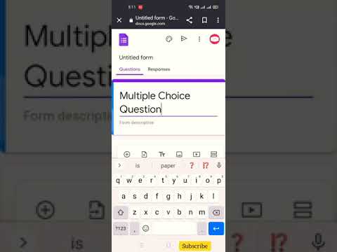 How To Create Google Form || How To Create MCQ Type Questions Form || Part 1