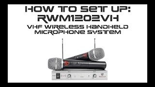 2 RWM1202VH VHF Wireless Dual Handheld Microphone System w/Mic Receiver v2 Rockville 