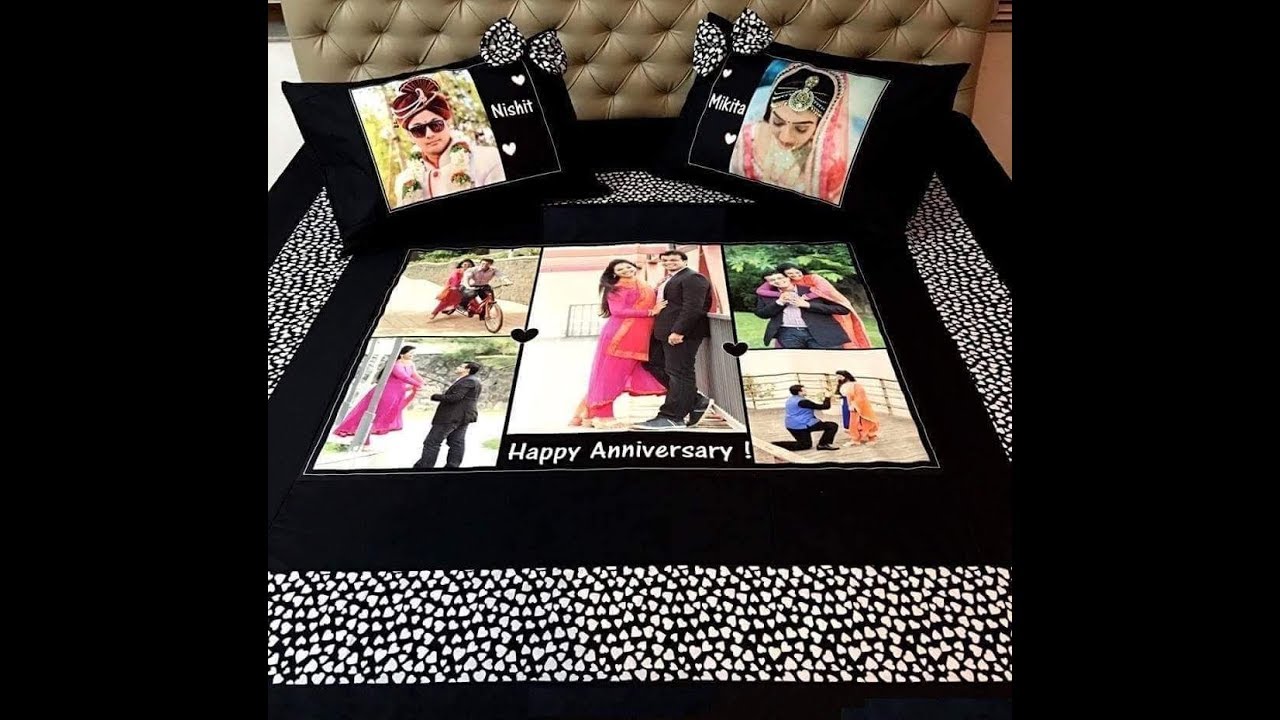 Best Personalized Gift for Couples Anniversary Bedsheet