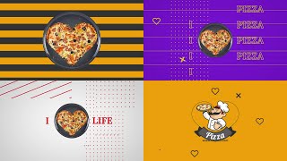 Heart Pizza Logo  Hive After Effect Template