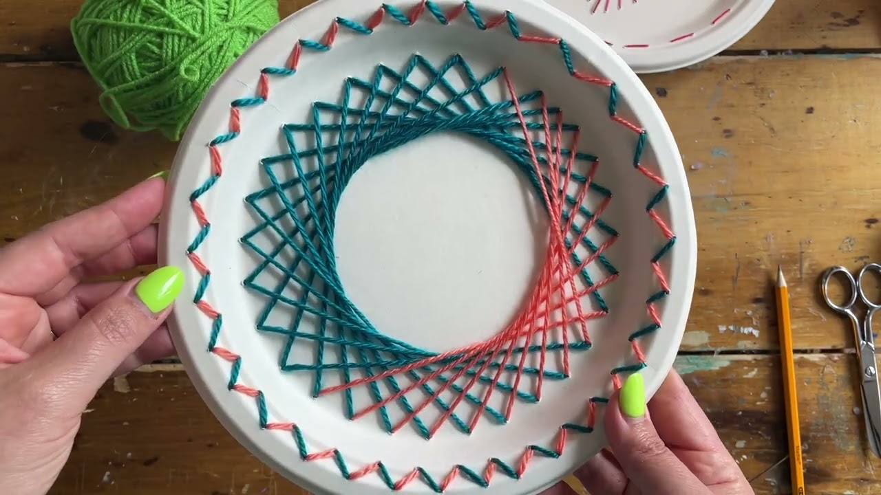 Paper Plate String Art - Youtube